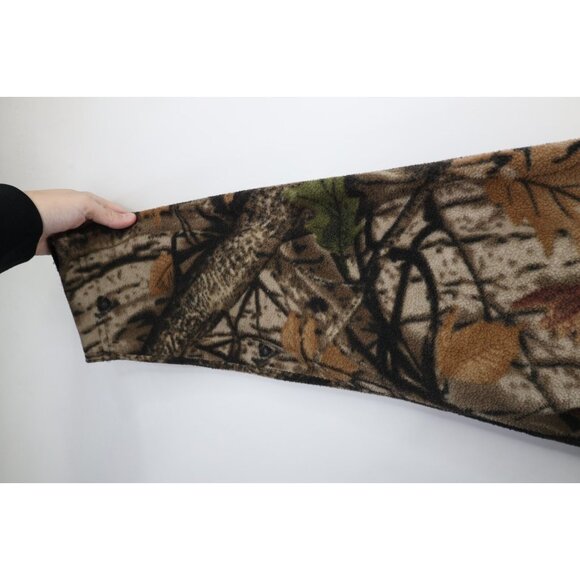 Vintage 90s Streetwear Mens Large Distressed Camouflage Fleece Hoodie Sweatshirt - Picture 6 of 12